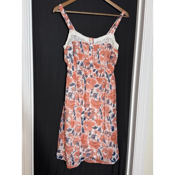 MUDD Crochet Floral Design Lace Y2K babydoll spring cottagecore boho M - Picture 2 of 10